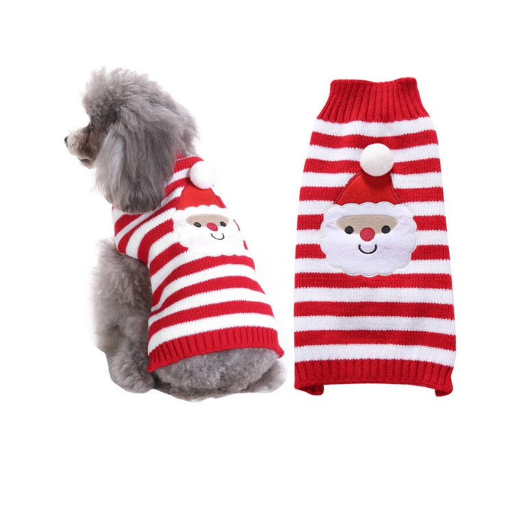 Wholesale Luxury Designer Dog Clothes Pet Apparel Ropa Para Perro Fuzzy Knit Christmas Dog Sweaters