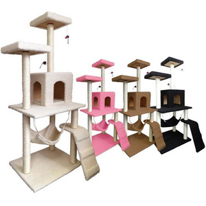 Casa Para Gatos Manufacturer Pets Toys And Accessories Plush Large Cat Tree House Tower Pink