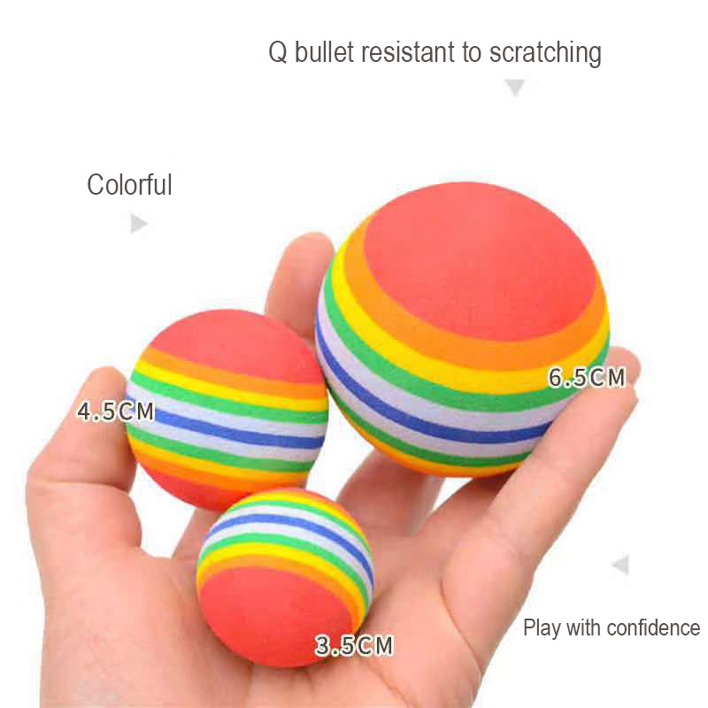 Mainan Kucing Juguetes Para Gatos Toys For Cats Rainbow Ball Jouet Pour Chat Bulk Pet Interactive Best Cat Toys