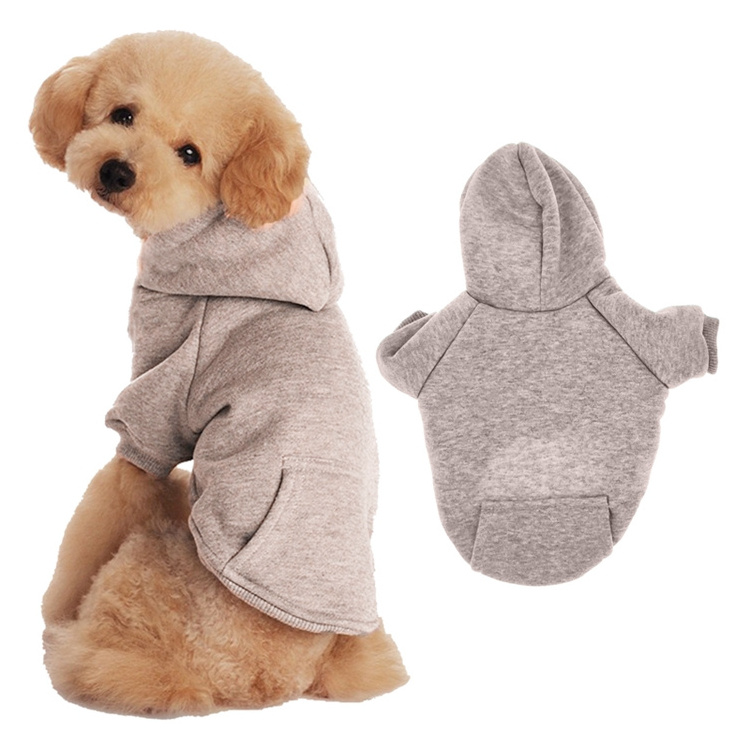 Roupas Diferentes Para Cachorros Wholesale Cotton Plain Designer Brand Canvas Pet Pouch Matching Hoodie Woof Dog Clothes