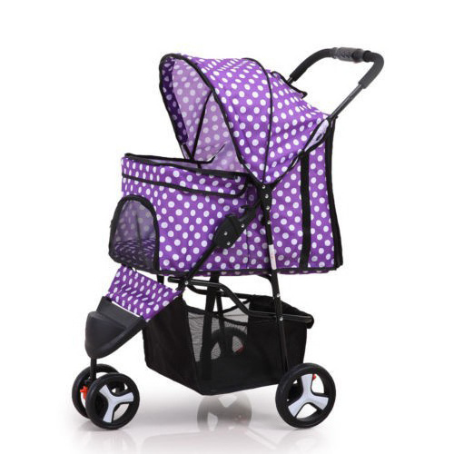 Carrito De Paseo Para Perro Folding Travel Carrier Carriage Bag Cat Cart Carrier Double Decker Dog Trolley 3 Wheel Pet Stroller