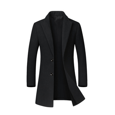 Winter Heavy Utility Cotton Lapel Men Oversized Single Breasted Clothing Slim Trench Coat Warm Overcoat Jacket