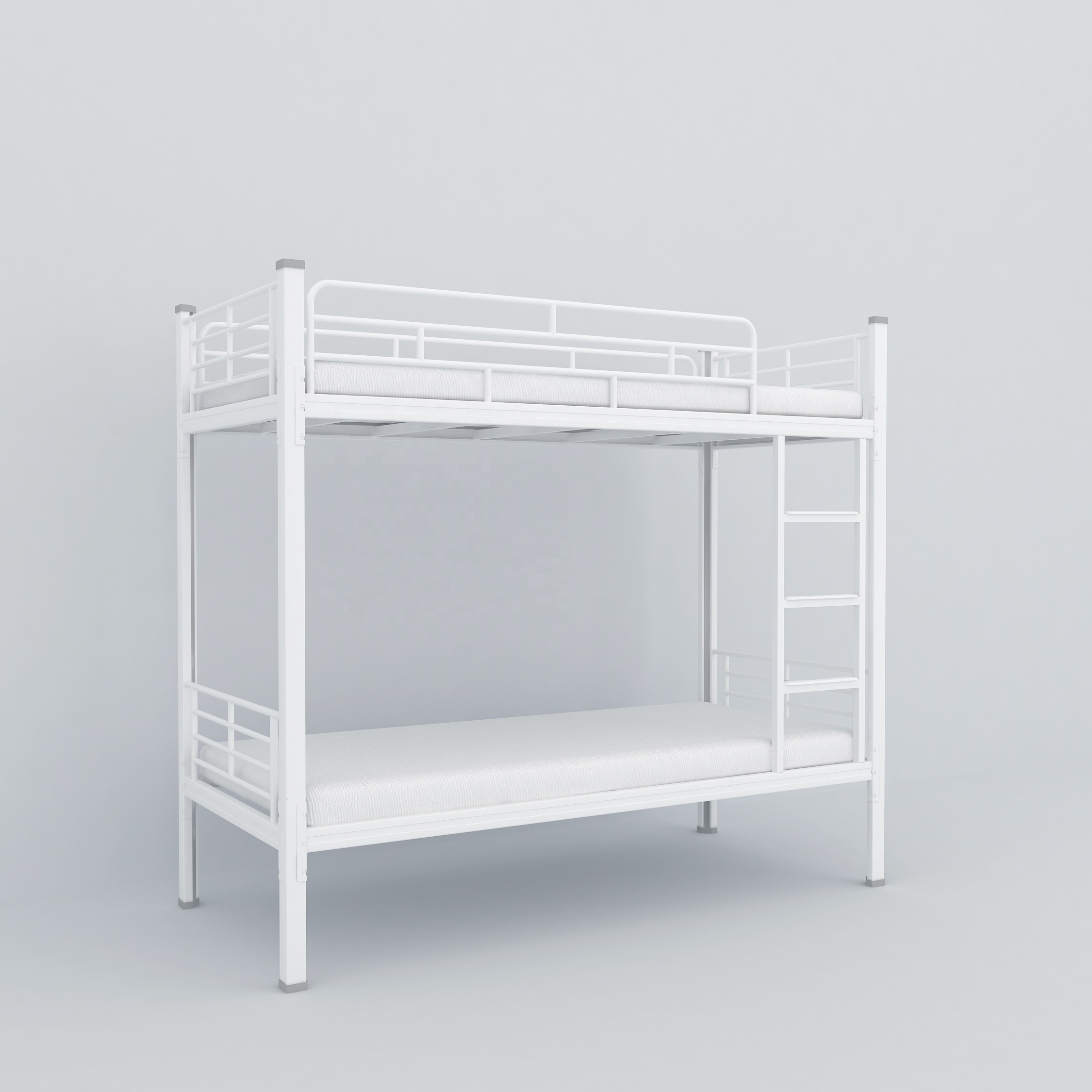 2023 Hot Sale No Screws Dormitory Adult Steel Bunk Bed Military Style Durable Hostel Metal Bunk Beds