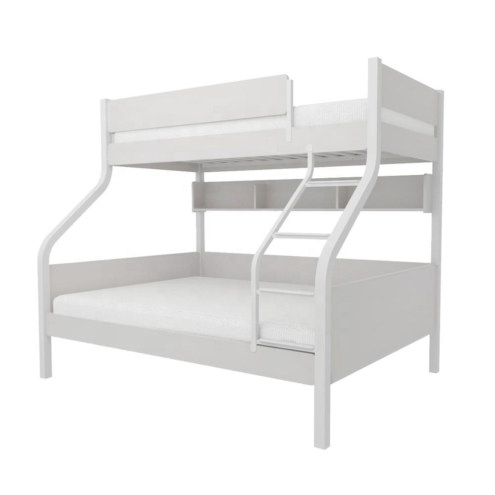 Adult twin over full metal frame wooden bunk bed for 3 people, bunk  bed modern for sale kids bedroom sets