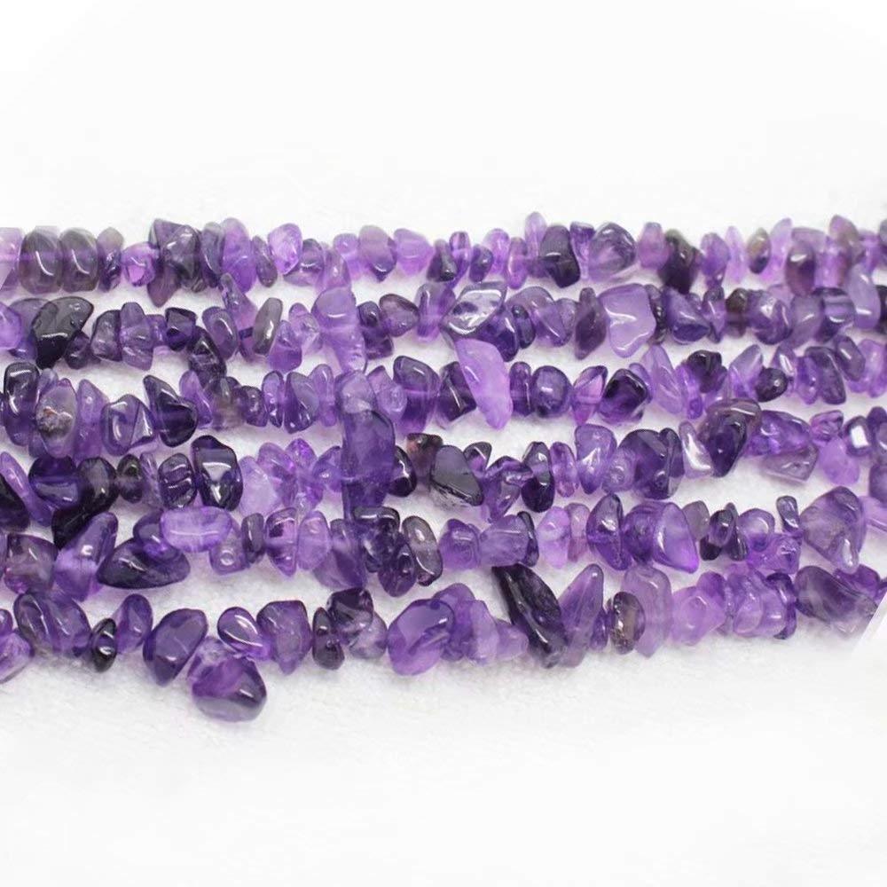 Genuine Purple Amethyst Crystal and Gemstone Irregular Chips Beads