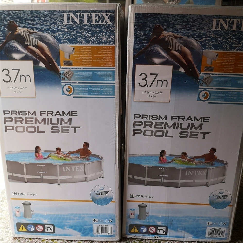 3.7M Prism frame premium pool set 12FT*30IN PVC swimming pools