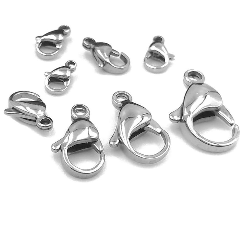 Stainless Steel Lobster Clasps Claw Clasps for Bracelet Necklace Jewelry Making Findings