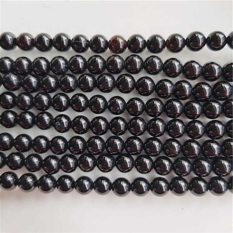 8mm black red green white agate beads loose jewelry beads for jewelry making