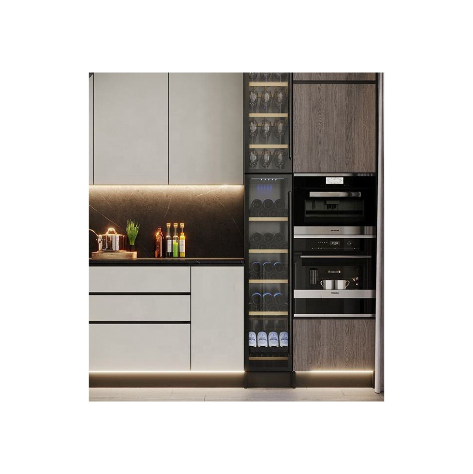 New Model Customized Luxury Kitchen Cabinets Matte White Lacquer Kitchen Kitchen Pantry Cabinet