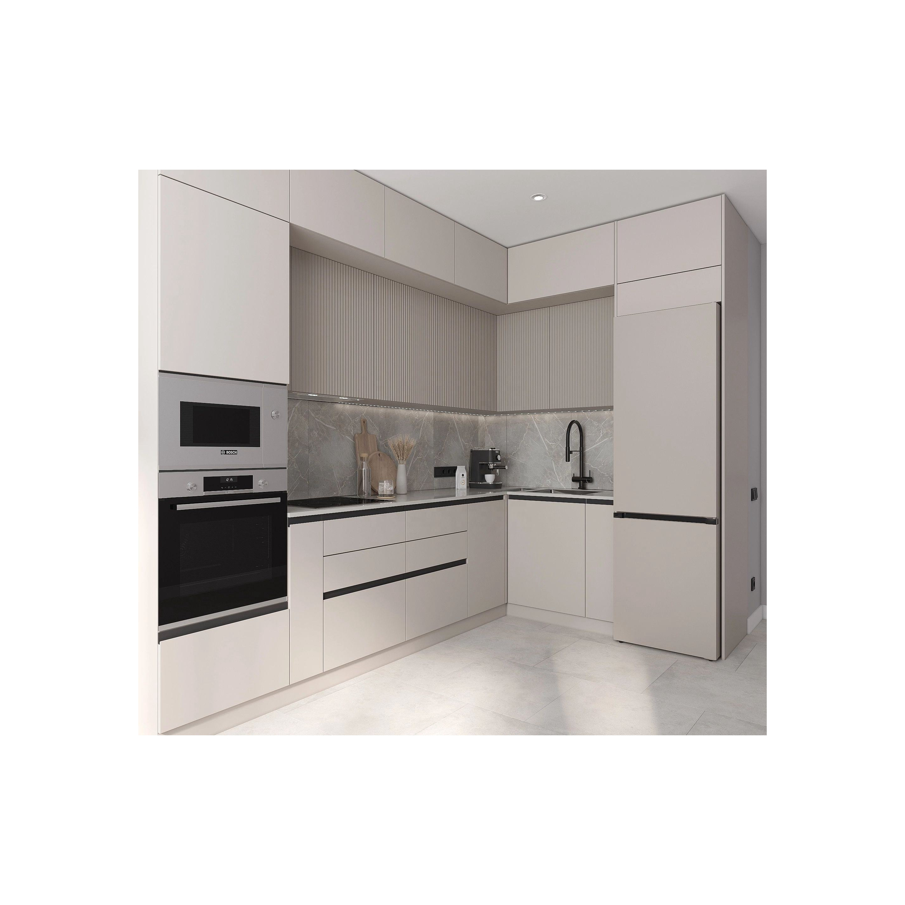 New Model Customized Luxury Kitchen Cabinets Matte White Lacquer Kitchen Kitchen Pantry Cabinet