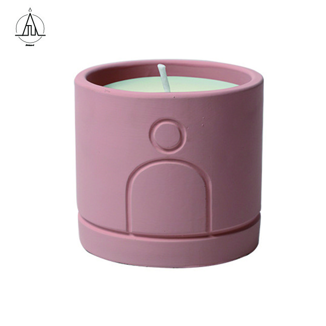 Wood Wick Holder Gold Square Modern Vessels Luxury Silicone Mold For Concrete Candle Vessel