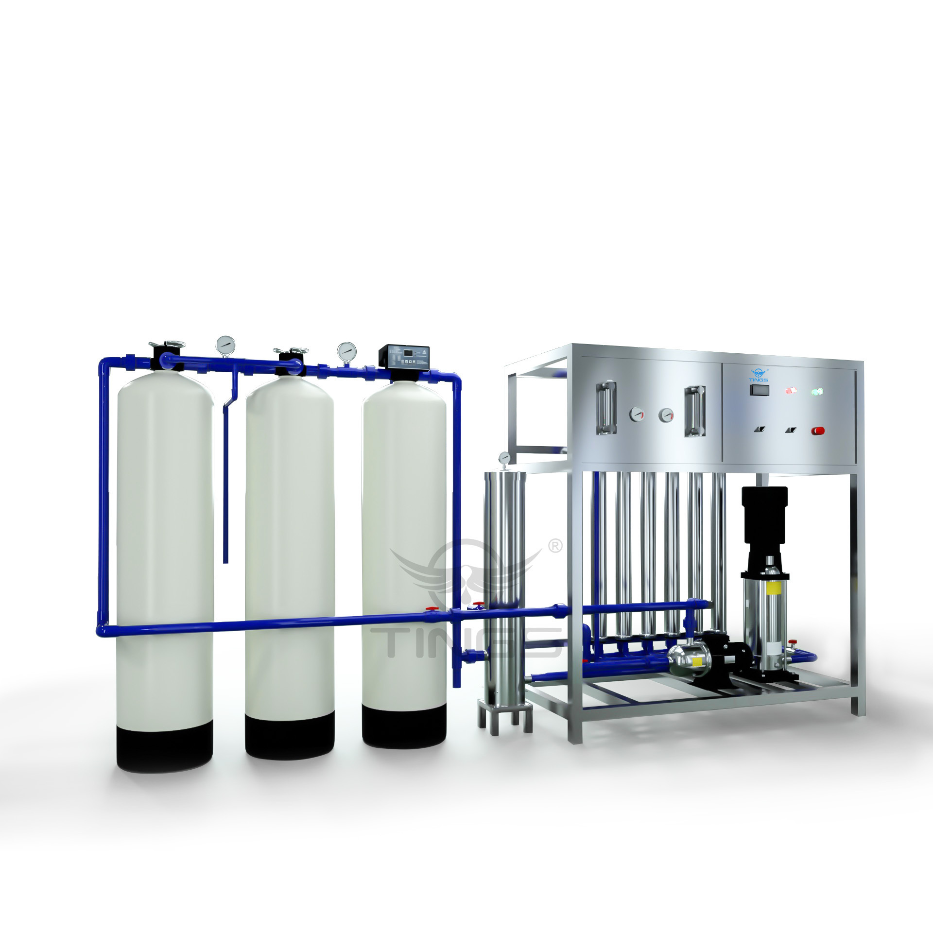 China cheap 1T  Stainless steel RO Filter Reverse Osmosis Water Manufacturing Machine