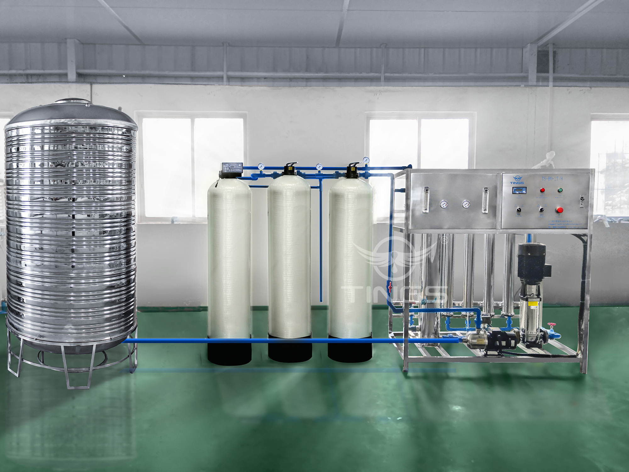 China cheap 1T  Stainless steel RO Filter Reverse Osmosis Water Manufacturing Machine