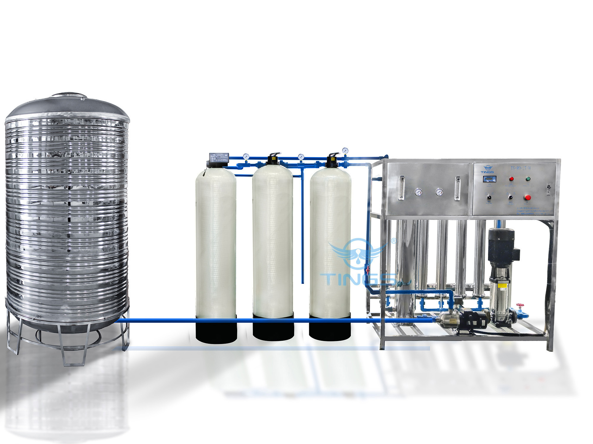 2 ton ro drinking water purification unit with reverse osmosis system