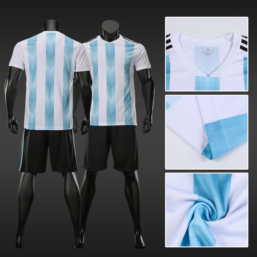 2023 New Arrivals Men Summer Soccer Jersey Outfit Sets Custom Logo Fashion High Quality Football Jersey 2 Piece Shorts Set