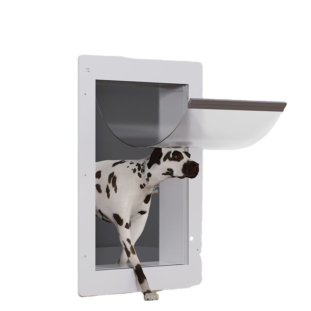 S M L Wholesale metal aluminum alloy or plastic magnetic design four-way closure lock pet automatic dog door