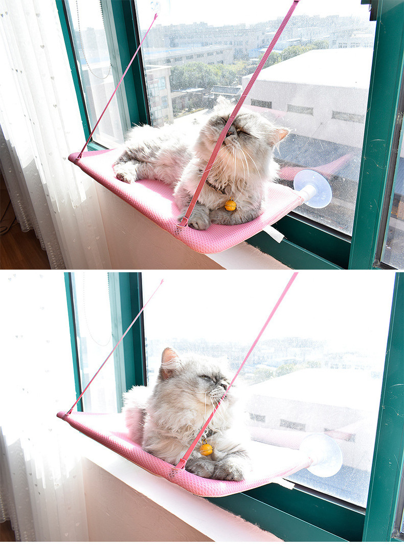 Portable Hanging Cat Window Perch Bed Wall Mounted Cat Hammock With Suction Cup