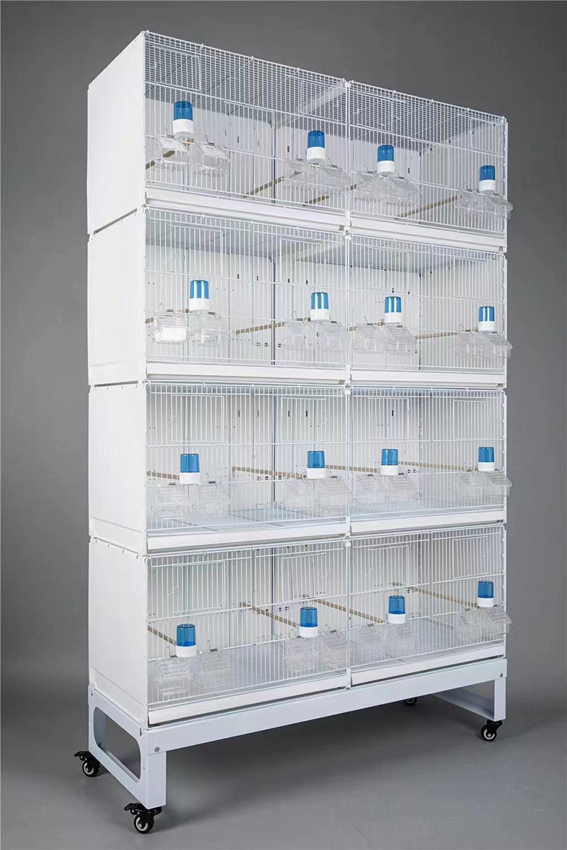 Wholesale trade stainless flight canary double feeder china breeding bird large pet cages