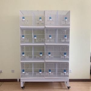 Wholesale trade stainless flight canary double feeder china breeding bird large pet cages