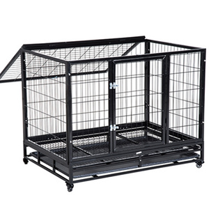 Wholesale Professional Dog Kennels Cage Heavy Duty Inside Dog Cage Bank Wire Beds Cage For Adult Dog