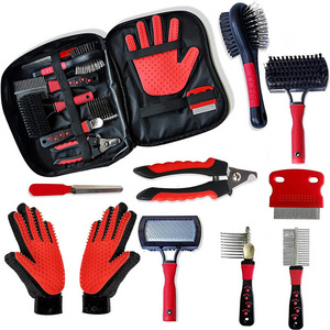 Pets Grooming Tools Kit Dogs Cats Pets Combs and Nail Scissors Grooming Set