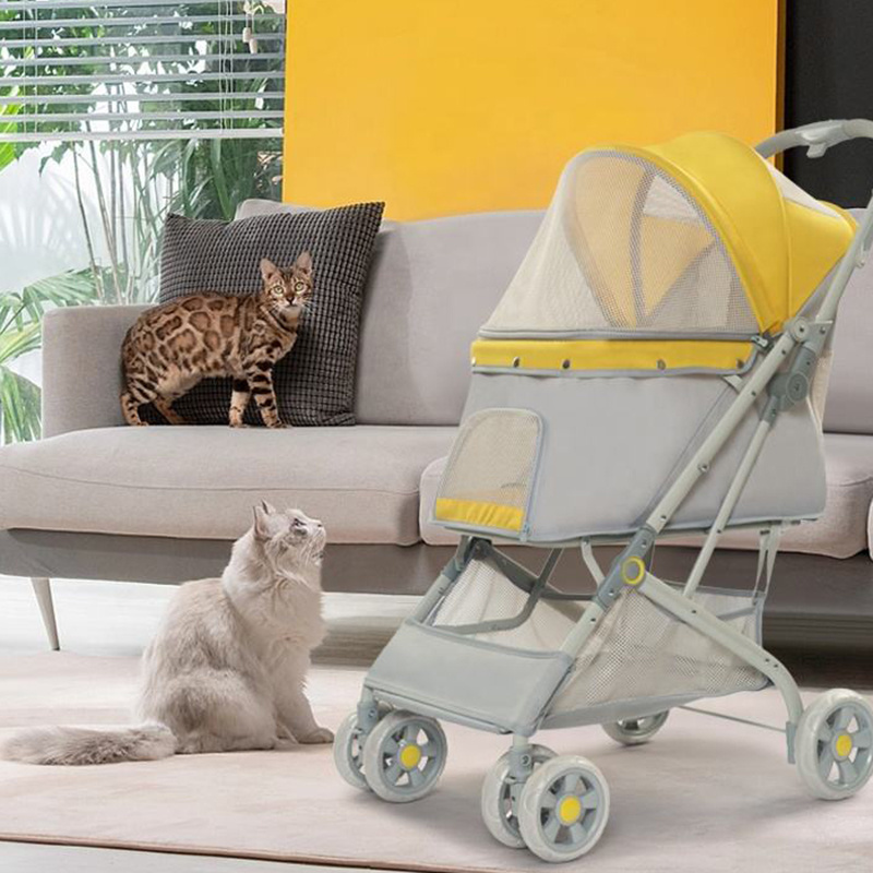 Best medium guard luxury cat dog net air mini wagon small pet dog stroller for cat