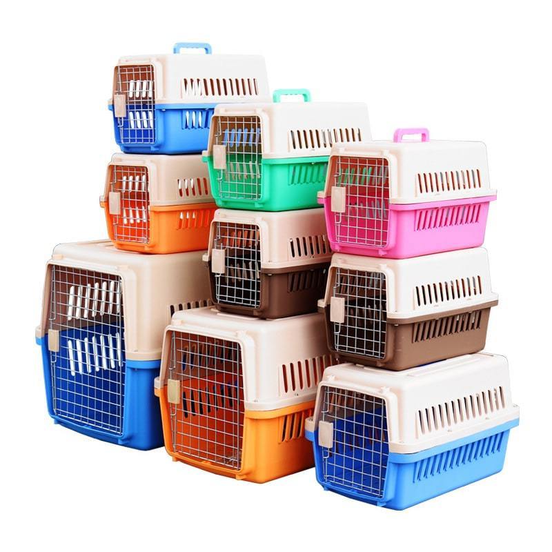 Portable pink luxury heavy duty large travel dimension pet cages heavy duty animal crate for dog