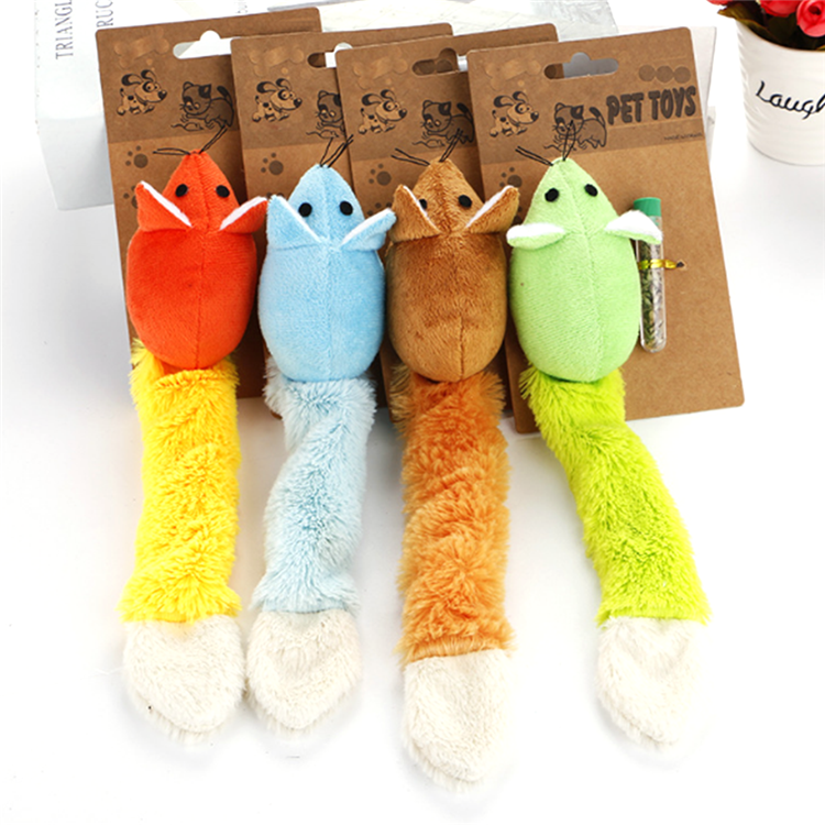 Colorful Mouse Shape Plush Pet Toy For Cat Dog