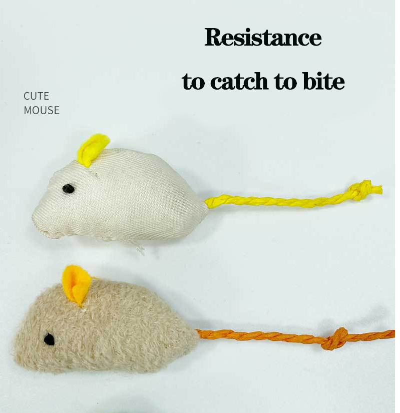 Pet plush toys stuffed animal cat bite cute mouse toy 3 packs