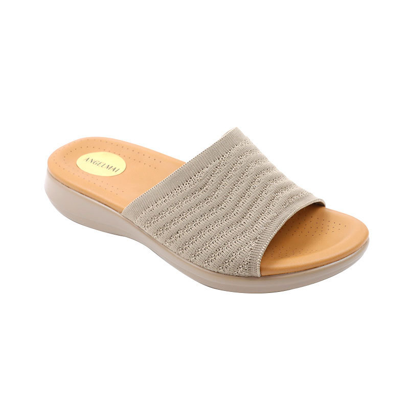 Oem Wedge Sandals Shoe Ladies Soft Beach Platform Fly Weave Female Slides Slippers Women Thick Sole Flat Arab Sandal Slipper