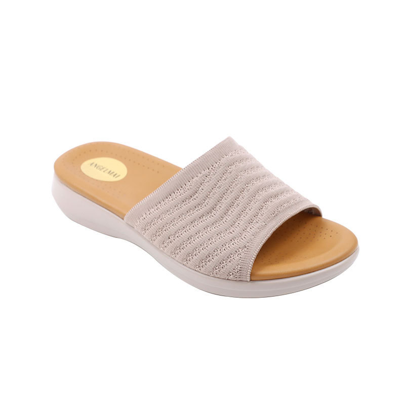 Oem Wedge Sandals Shoe Ladies Soft Beach Platform Fly Weave Female Slides Slippers Women Thick Sole Flat Arab Sandal Slipper