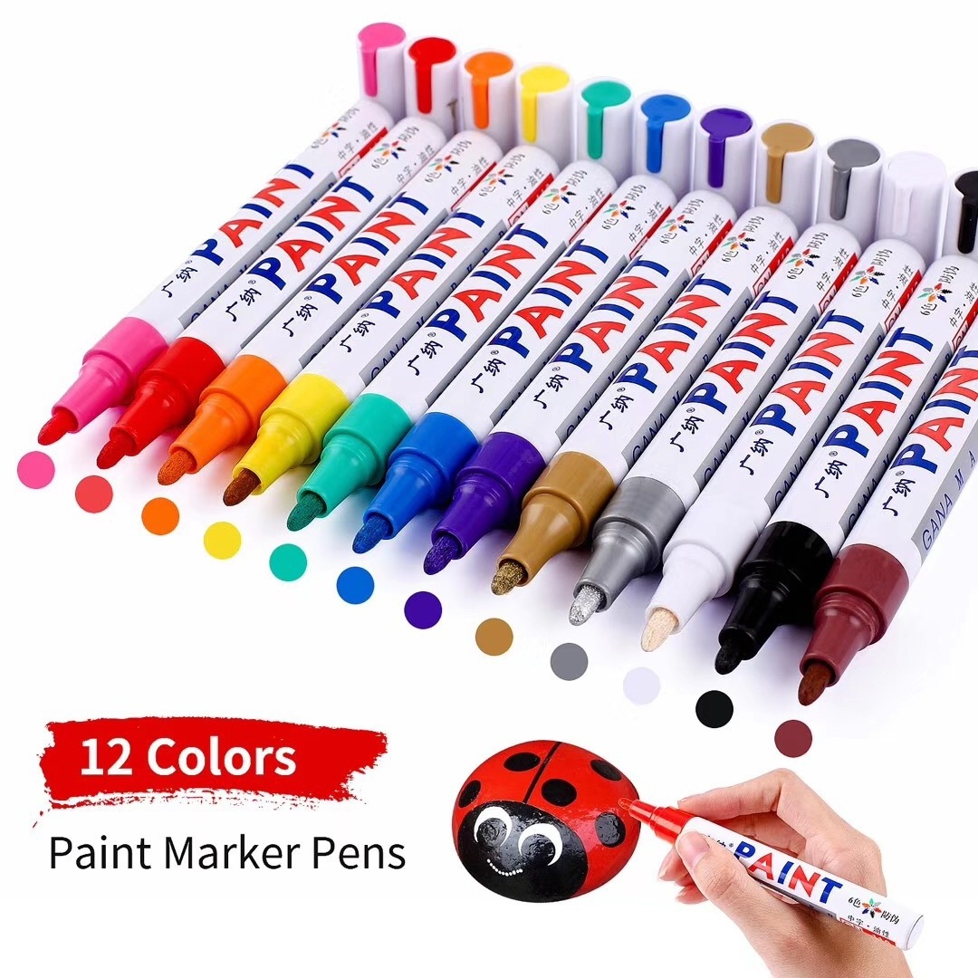 Guangna GN-110 12 colours oil based waterproof durable permanent paint marker pen