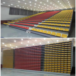 Electric Retractable Bleachers for Sports Venue and Hall Color Customized Telescopic Seating