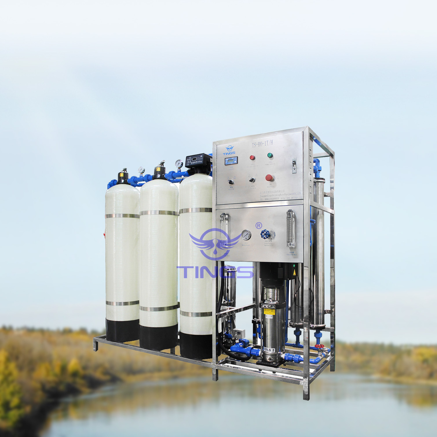 Mini Water Treatment RO Water Filtration System Grounder Water Purification Machine