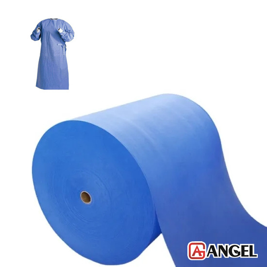 2m/2.4m Width 45g SMS Nonwoven Fabric Blue SMS/SMMS Non Woven Fabric