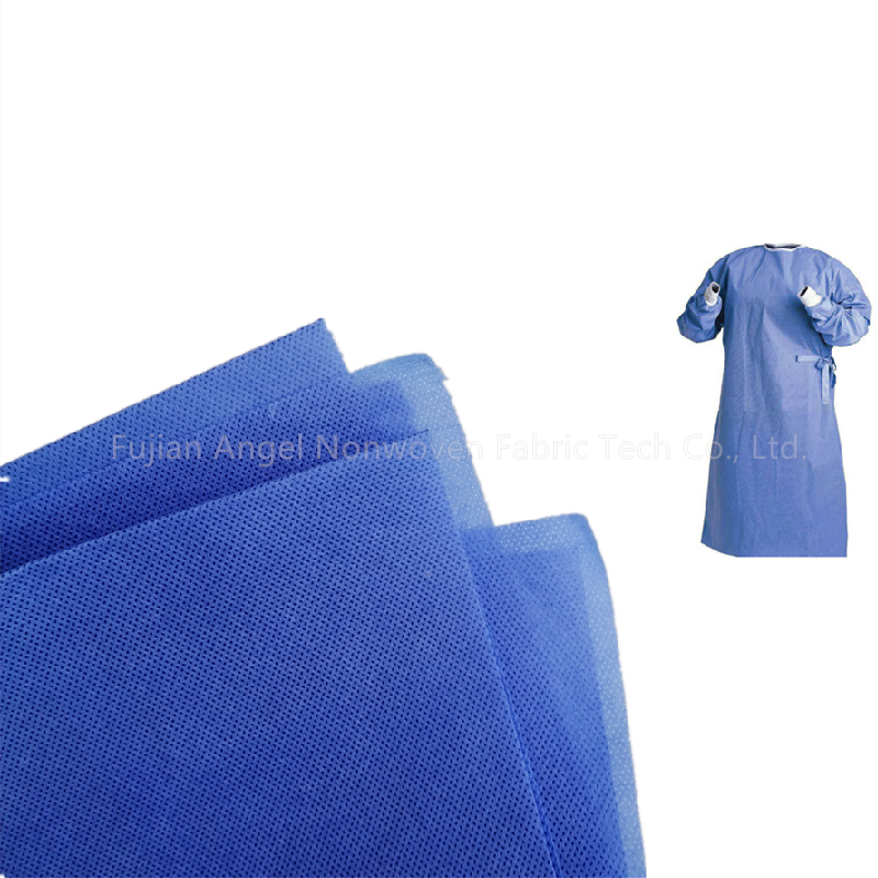 2m/2.4m Width 45g SMS Nonwoven Fabric Blue SMS/SMMS Non Woven Fabric