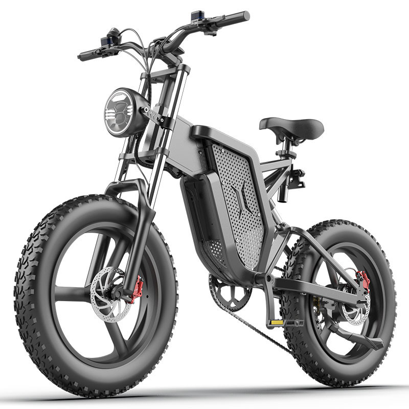 EKX X20 Electric Bicycle 30AH 2000W 48V Adult Mountain Ebike 20 Inch Mountain Moped Men's Road Hydraulic Oil Brake Electric Bike