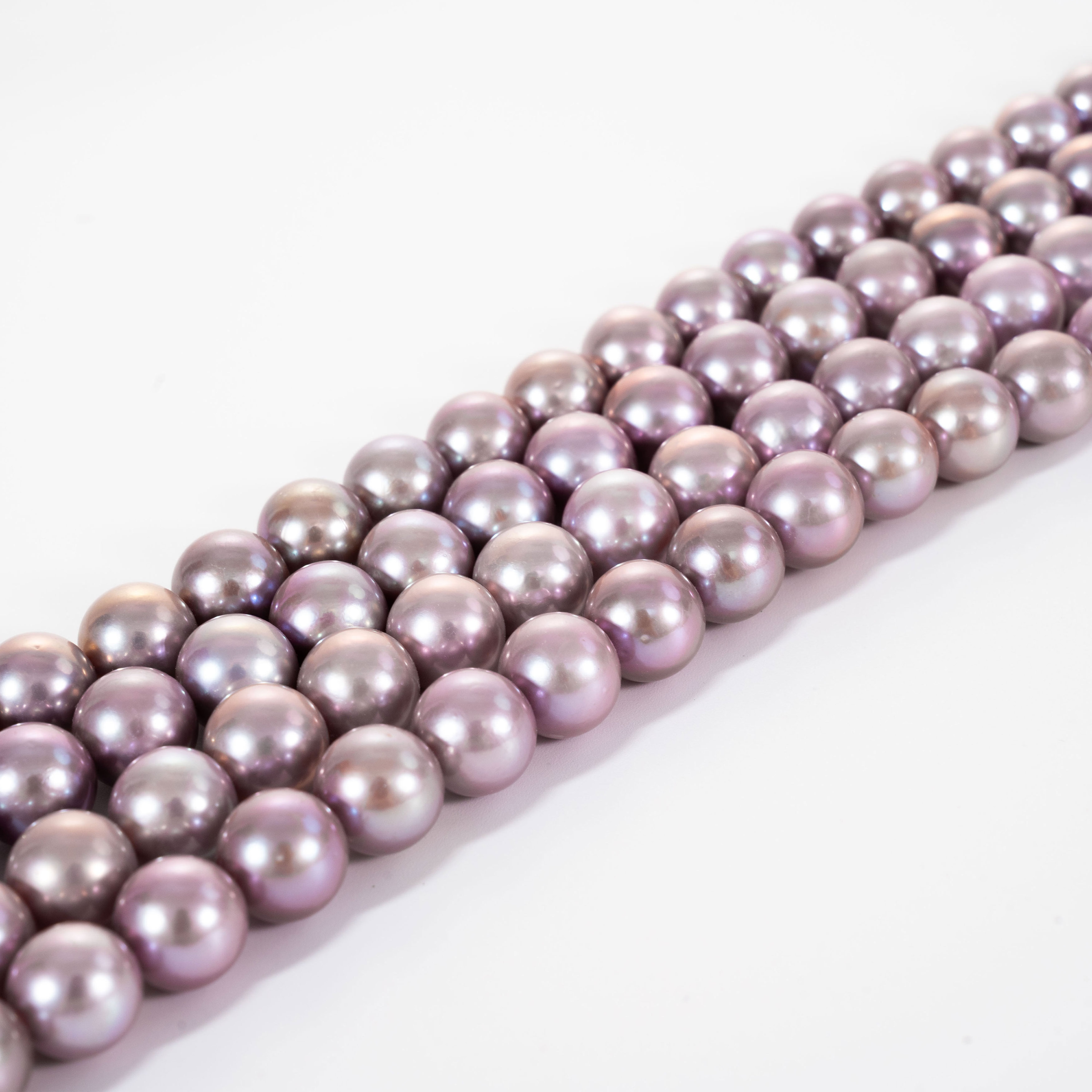 10-11mm  Natural Purple Round Real Freshwater Pearl Edison Pearl Wholesale Strand beads perles Loose Pearl For Jewelry