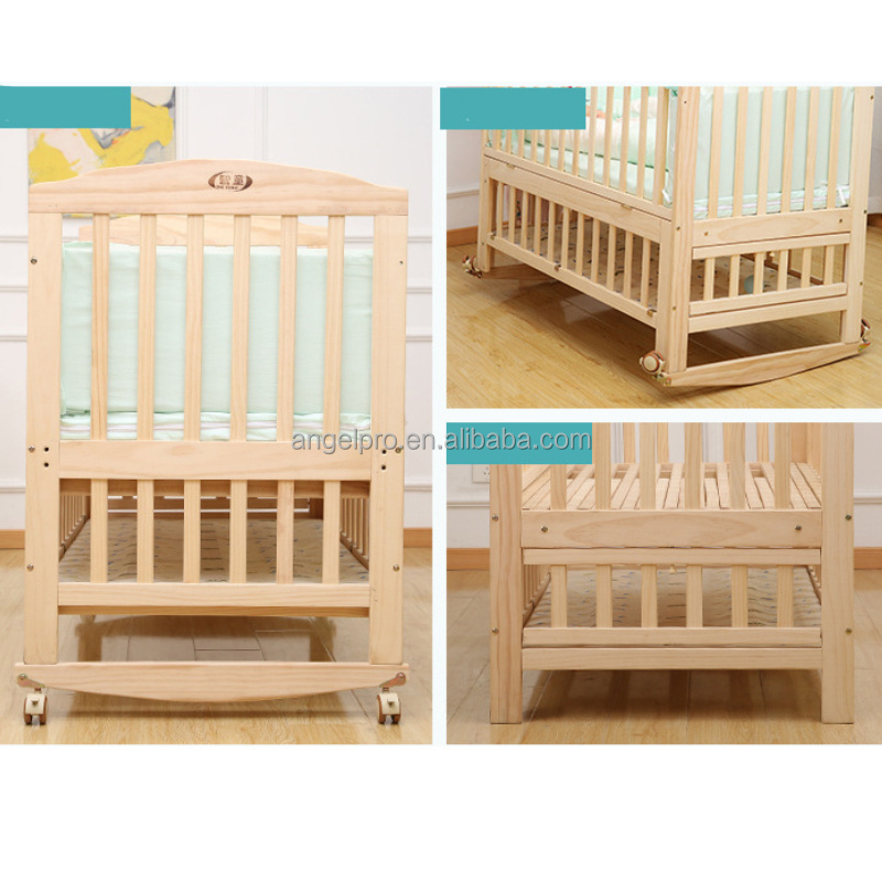 good quality cheap price baby cot bed solid wood cots baby bed swing crib growing children bed