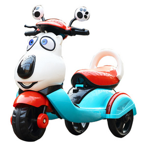 factory supply plastic motorcycle kids lively music durable 6V batter electric lovely dog cartoon bear motorbikes for kids