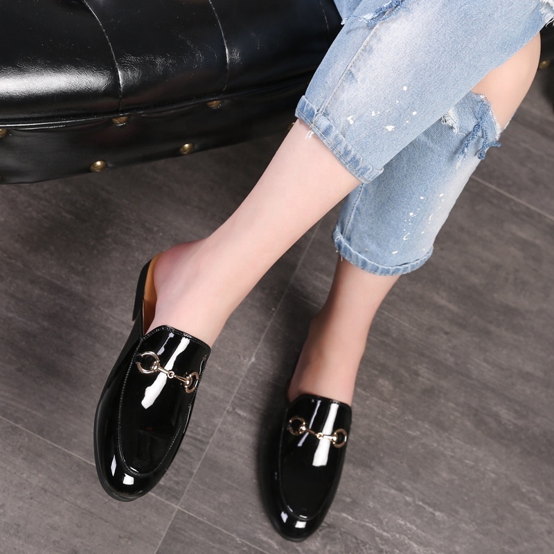 SS0489 British style classic man leather shoe casual loafers men half shoes  2019