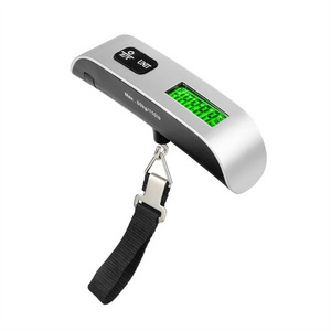 50KG Hand Stainless Steel LCD Display Hanging Suitcase Weighing Portable Travel 50kg Weight Electronic Digital Luggage Scale