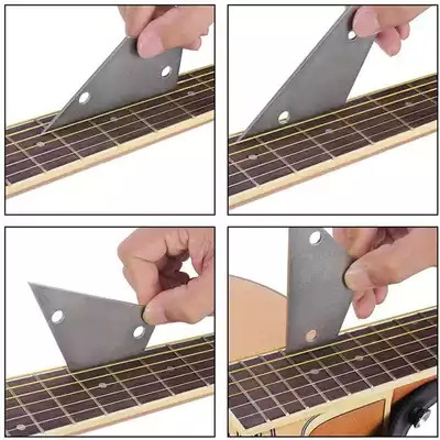 Multipurpose Guitar Neck Ruler Stainless Steel String Action Gauge Bass Guitar Neck Measuring Ruler for Mandolin