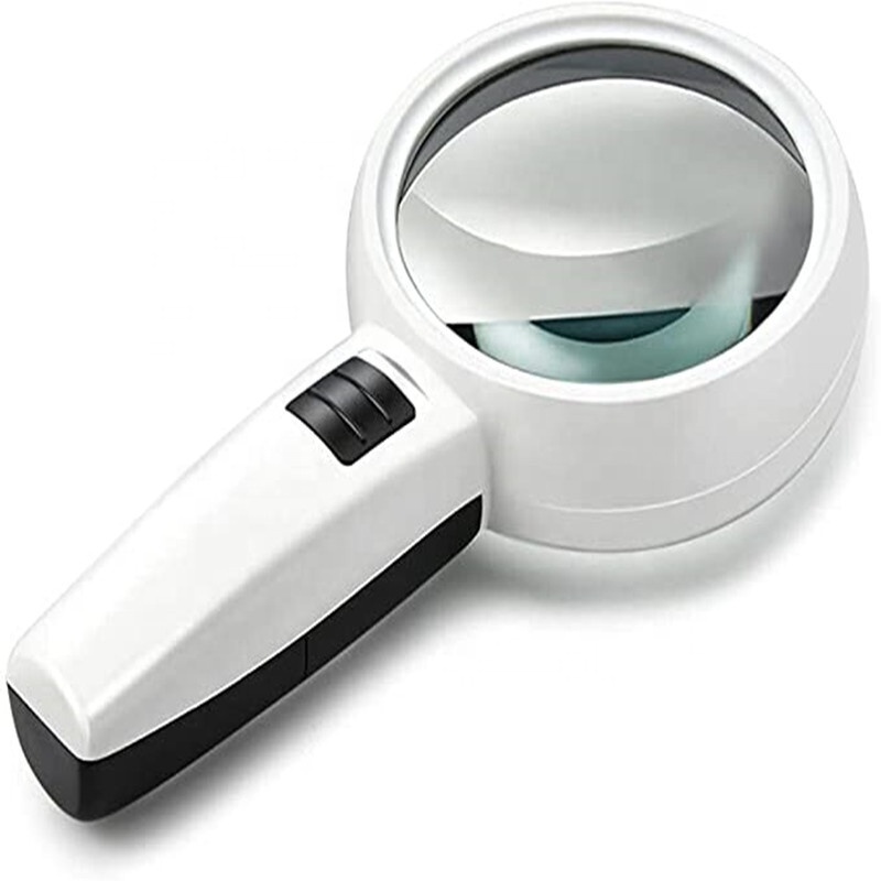 Magnifying Glasses with Light 10X Handheld Large Magnifying Glass 3 LED Illuminated Lighted Magnifier