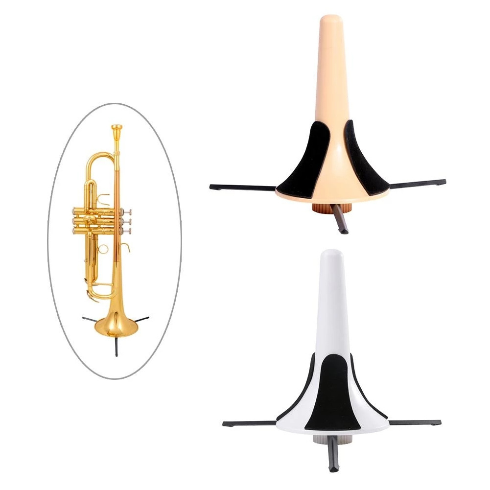 Trumpet Flute Stand Holder w/ 3 Legs Foldable Trumpet Stand Holder Rest Bracket for Oboe Flute Clarinet Sax Wind Instruments