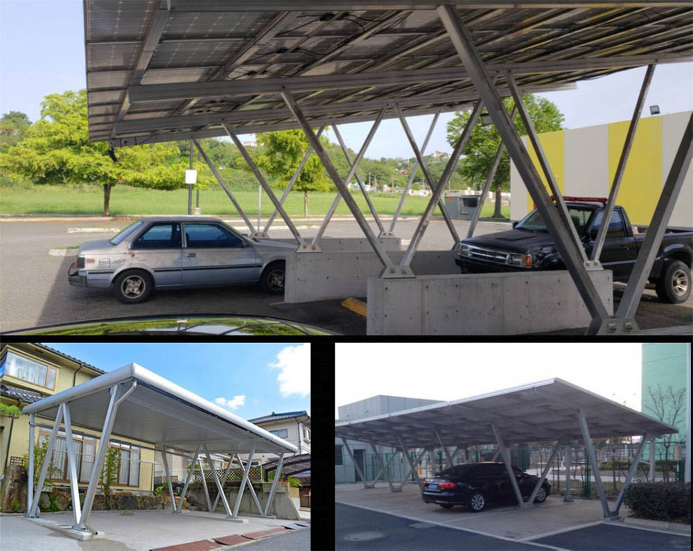 AS Aluminum Carport  Mounting Systems Solar Car Park Metal Racks