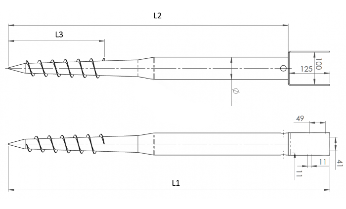 Angels GS8193 Hot Dipped Galvanized Ground Anchor Metal Fence Post Spike