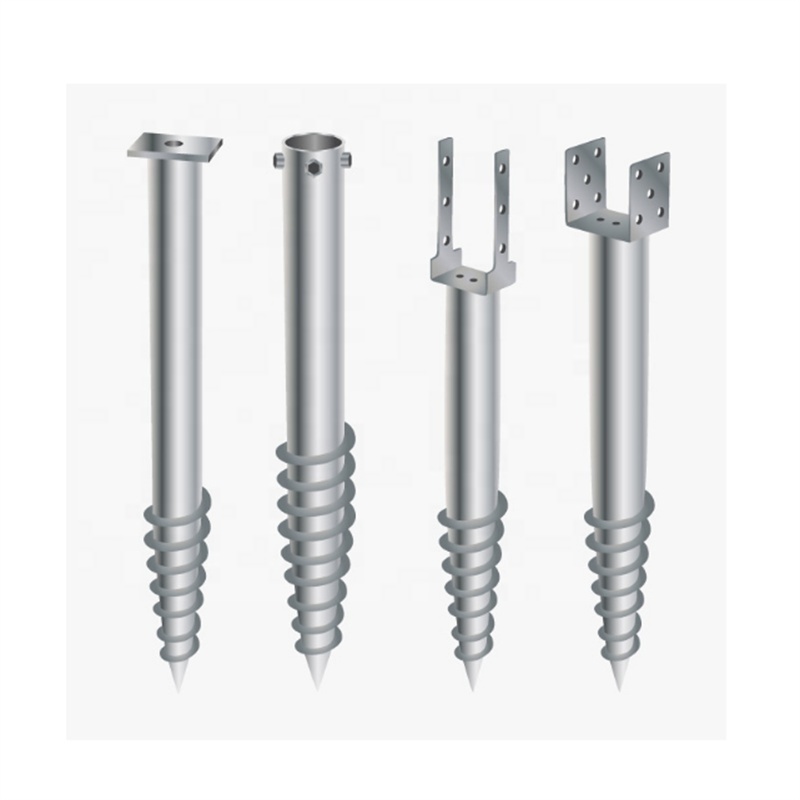 AS U Shape Steel Pipe Pile Ground Anchor and Screw Helical Piles Ground Spike For Solar Panel Bracket