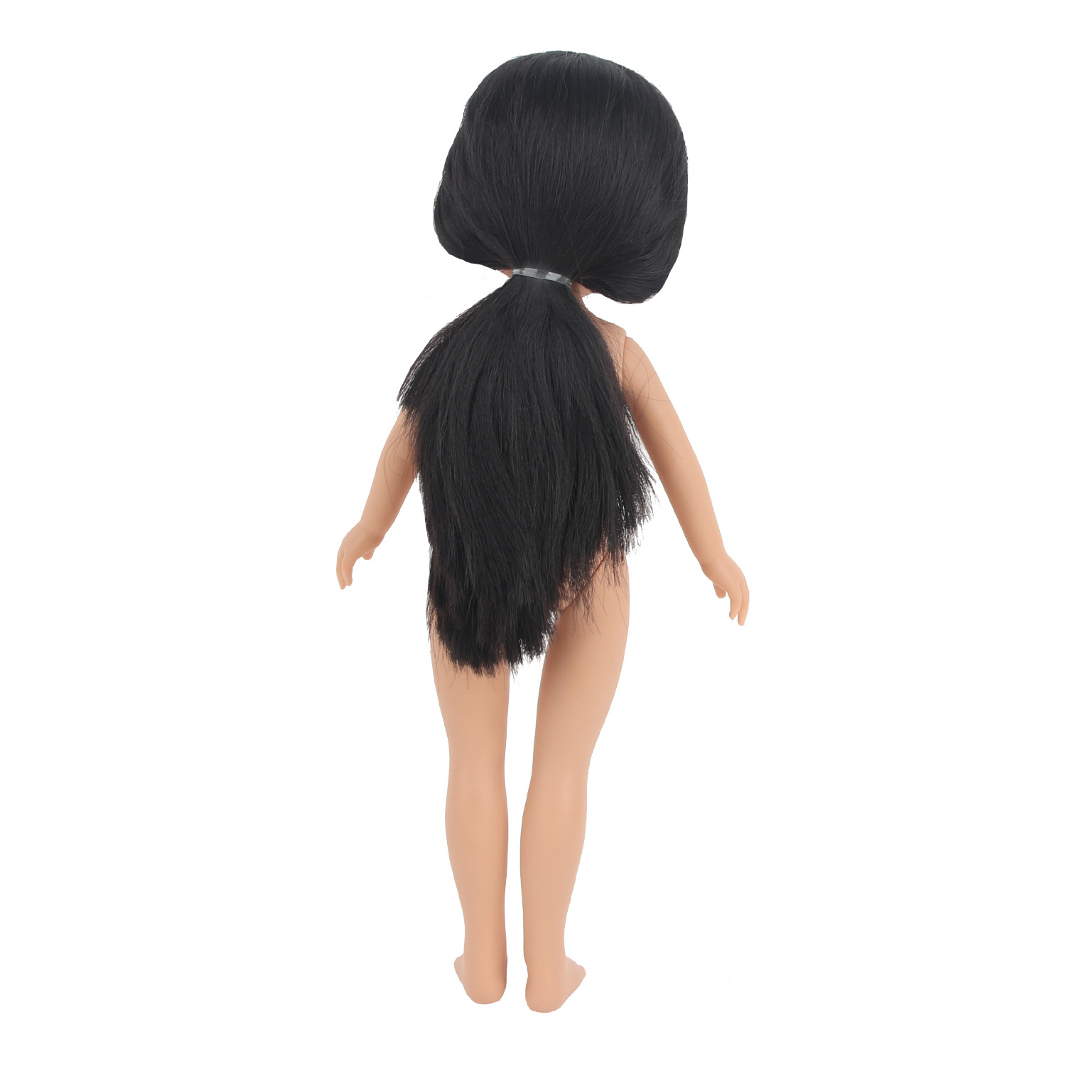 14 inch long straight black hair white skin color doll vinyl 14 inch doll