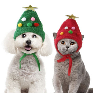 Factory Direct Pet Supplies Pet Accessories Cat Headdress Christmas Tree Hat Dog Christmas Hat